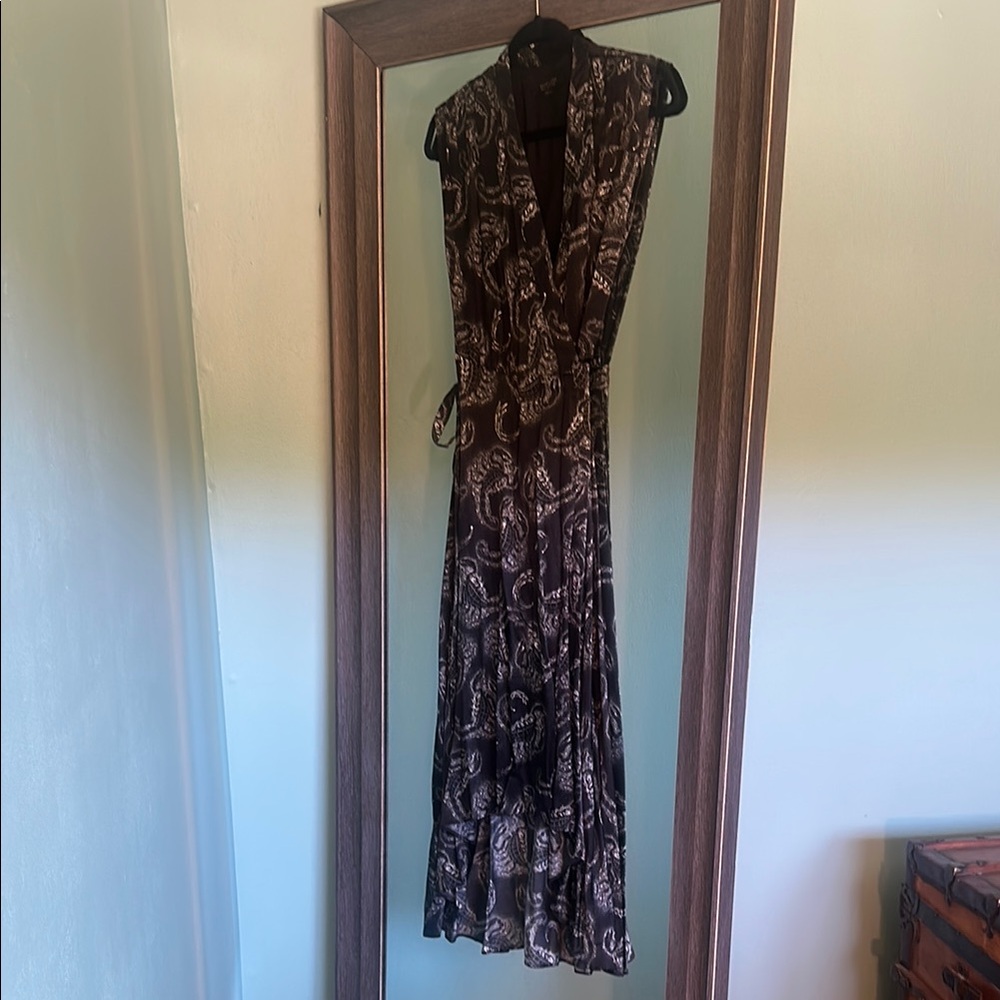 All Saints Elegant Paisley Print Dress